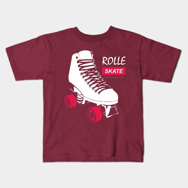 Roller skate Kids T-Shirt by toying